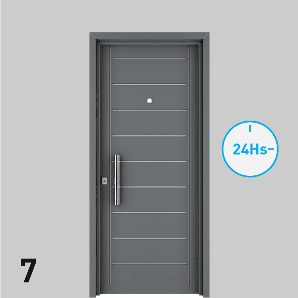 Luego de 24 hs se pueden retirar los tornillos o soldaduras y la rienda para así poder abrir la puerta. NUNCA ABRIR LA PUERTA ANTES DE ESE TIEMPO.